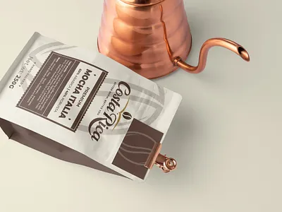 Modern Minimal Coffee Packaging Design editable packaging template
