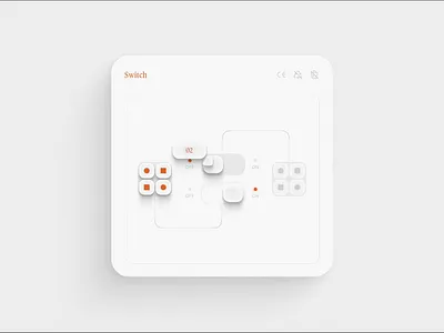 Skeuomorphic Switch Motion - 02 animation card carddesign clean cleandesign design illustration motion graphics orange skeuomorphic switch ui white
