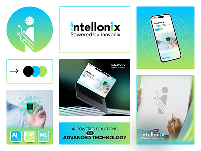 Next-Gen AI Solutions Company aistartup branding design dribbble futuristicdesign graphic design illustration innvonix intelonix logo mobile app development smart tech techwebsite ui vector web development