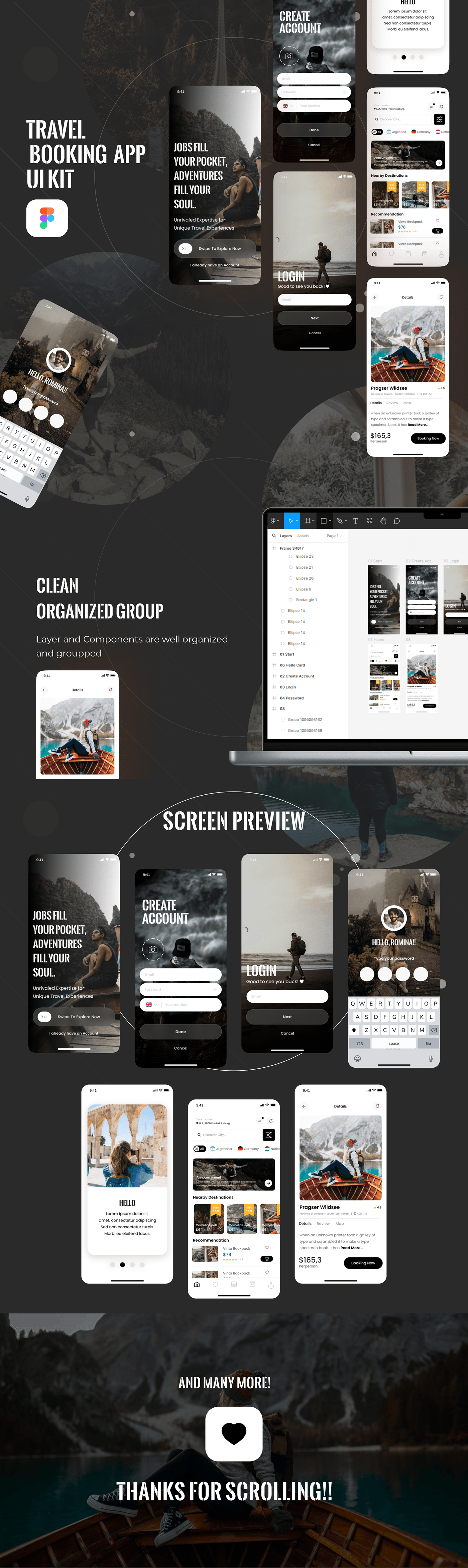 Travel Booking App UI Kit app branding graphic design travel booking app ui kit ui