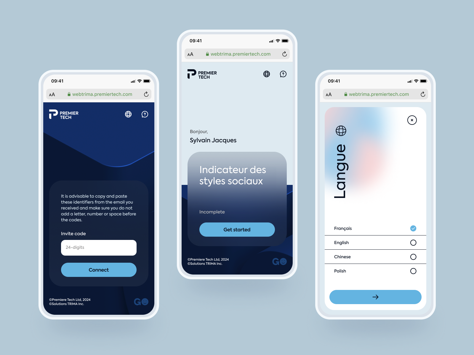 Premier Tech: Self-Assessment Tool mobile design questionnaire ui user experience ux