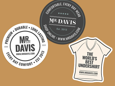 Clothing Brand Stickers badge design badges box labels circle stickers clothing clothing brand clothing tags fun stickers mailing labels mr davis sticker design sticker designs stickers t shirts