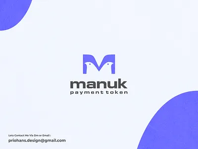 Manuk Payment Token bird logo blokchain blokchain logo brand branding coin color crypto coin crypto logo design illustration logo negative space logo payment logo payment token prio hans token logo typography vector