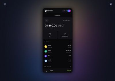 Finance Management Mobile Telegram App Design app banking finance igaming mobile telegram app ui