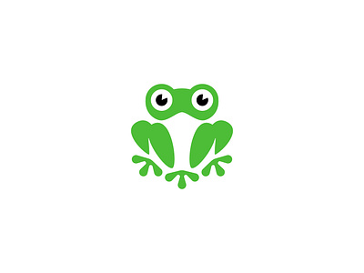 Simple Cute Frog Logo branding childern cute design frog fun graphic design green illustration kids logo mascot minimalist modern simple unique vector