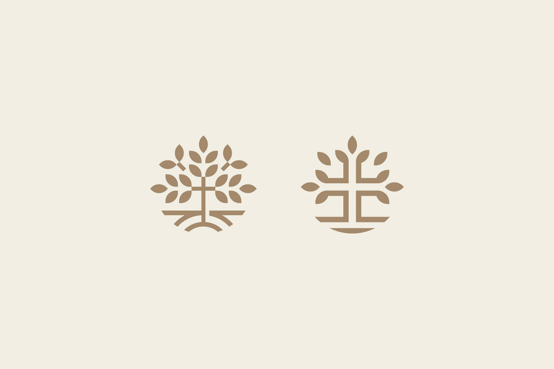 Harvest Ridge Church Visual Identity branch church faith harvest icon leaf logo mark ridge roots symbol tree