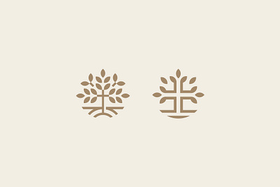 Harvest Ridge Church Visual Identity branch church faith harvest icon leaf logo mark ridge roots symbol tree