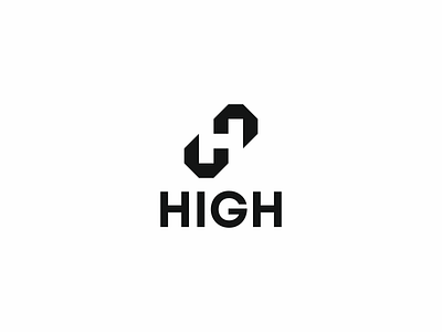 high logo design black white design graphic design h lettermark h monogram logo minimal minimalist monogram negative space simple symbol