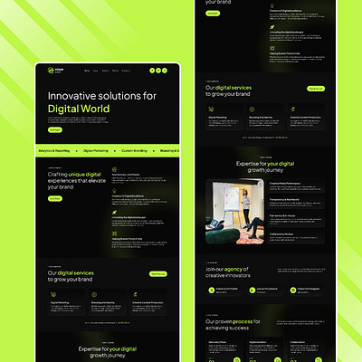 Digital Marketing Website Theme – Figma UI Template digital etsy figma marketing template ui ux website