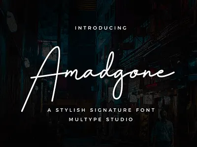 Amadgone Stylish Signature Font By Multype Studio branding design font fonts script font typedesign typeface