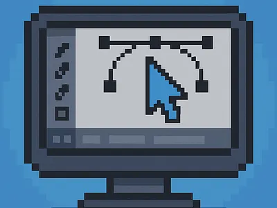 ComputeLogo 8bit computer forbrand logo mouse pixelart