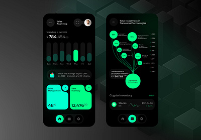 Sales Analysis UI Dark Mode app colors design experience ux