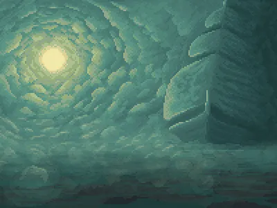 Ship in Tooman darkfantasy moon night river ship tooman