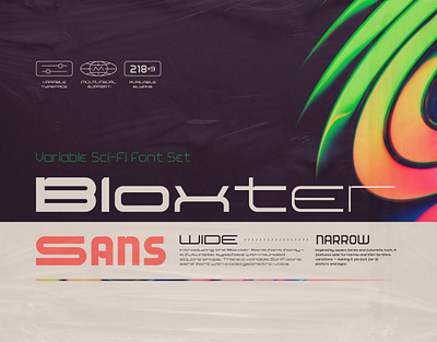 Bloxter Sans - Variable Font Family alphabet branding design font illustration lettering type typeface typography ui