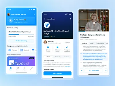 SCATCODE - Coding Bootcamp App blue bootcamp branding code coding design figma gradient graphic design illustration light mobile pink ui ux white