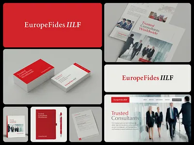 EuropeFidesIILF accounting brand identity branding logo logotype print red