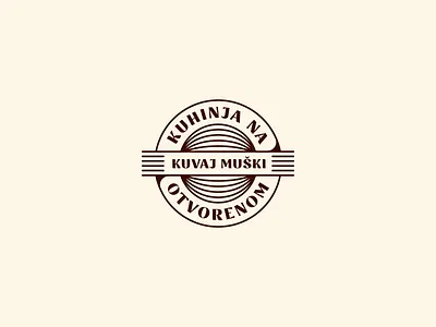 Kuvaj muški - open space kitchen barbeque brand identity branding cooking emblem logo logo design