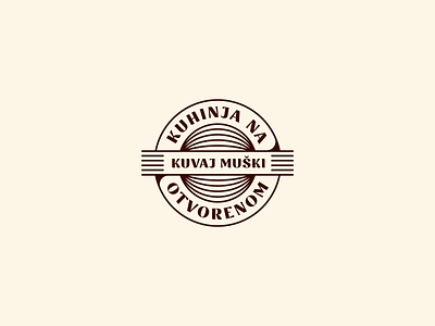 Kuvaj muški - open space kitchen barbeque brand identity branding cooking emblem logo logo design