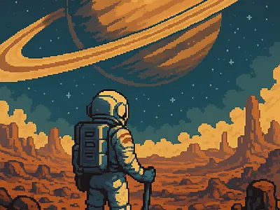 CosmoMars 8bit art cosmo illustration mars pixel