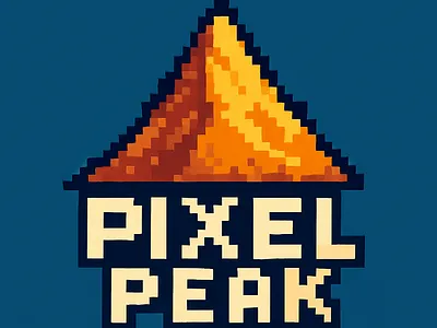 PixelPeak 8bit art branding illustration logo pixel pixelart