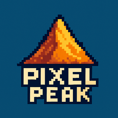 PixelPeak 8bit art branding illustration logo pixel pixelart
