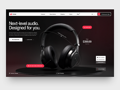 UIUX, Web design for Audio Technology analytics clean crm dashboard design finance healthcare management modern product design saas task management ui ui design uiux ux ux design web website