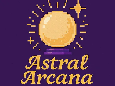 AstralArcana 8bit art branding logo pixelart
