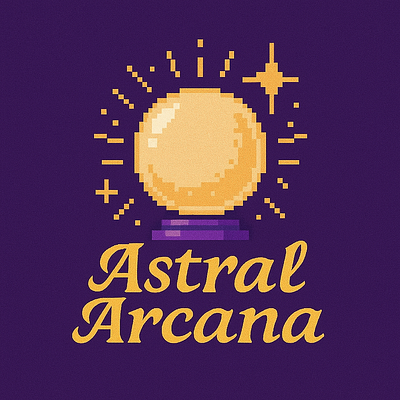AstralArcana 8bit art branding logo pixelart