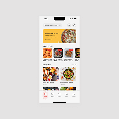 Food delivery application redesign application delivery food food delivery mobile ui design ux design