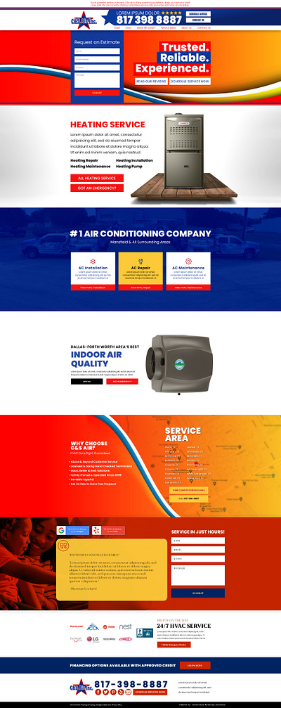 C&S Air Inc. Website Design website