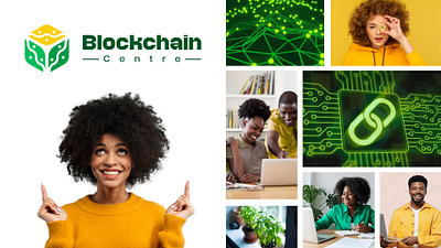 Blockchain Centre Logo Design african blockchain blog branding collaboration community concept crypto design education flat graphic design hub illustration logo logo design minimal network tech technology
