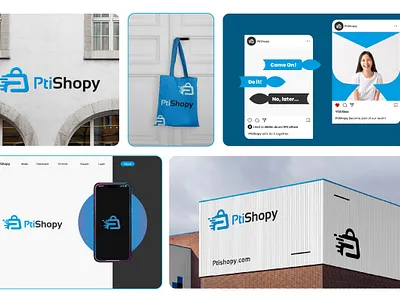 Amazon Product logo for PtiShopy brand animation