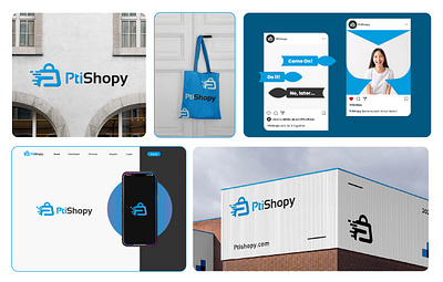Amazon Product logo for PtiShopy brand animation