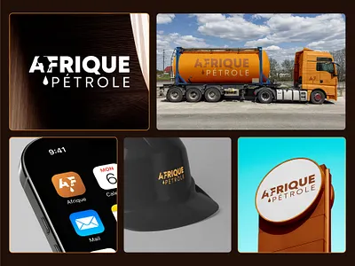 Afrique Petrole Brand Identity unique logo