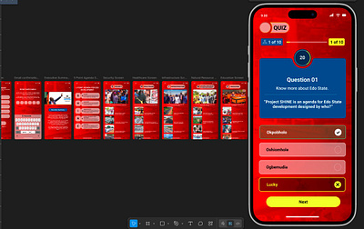 Quiz screen for a mobile app design graphic design logo ui