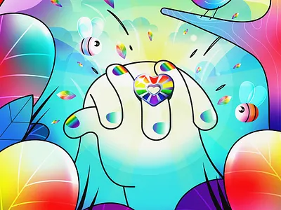 Pride month 🏳️‍🌈 2d animated video animation animation studio animation studio edinburgh brand animation brand video corporate video design explainer video fab design flat design gradients illustration lgbtq love motion design motion graphics pride rainbow