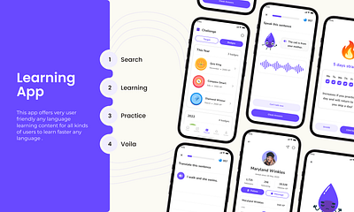 Learning Mobile App mobile app mobile ui design ui