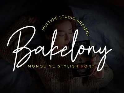 Bakelony Stylish Font By Multype Studio branding design font fonts script font typedesign typeface