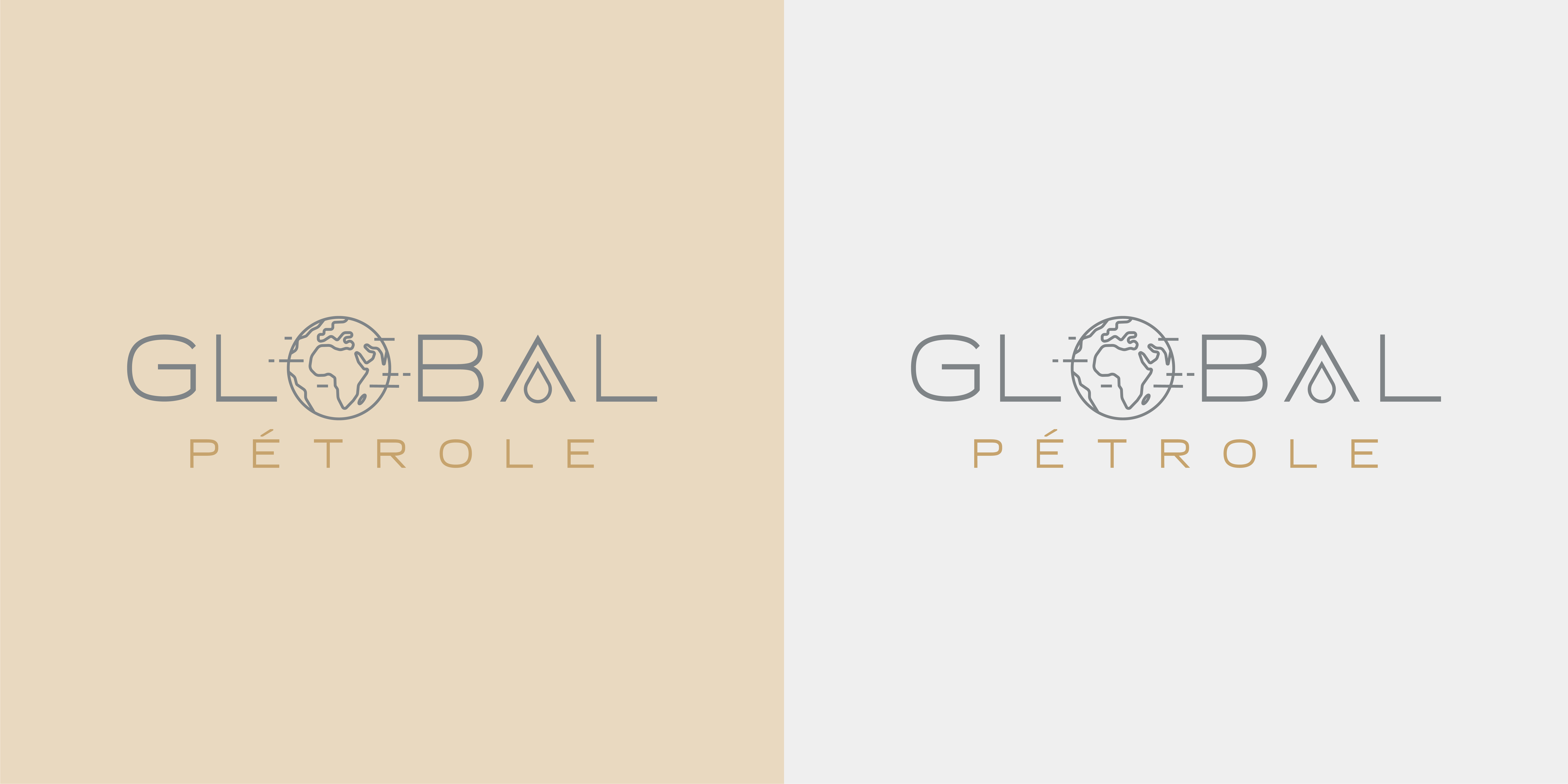 Minimalist wordmark logo - Global Petrole elegant logo