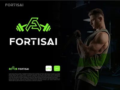 Fitness and gym workout logo for a business elegant logo