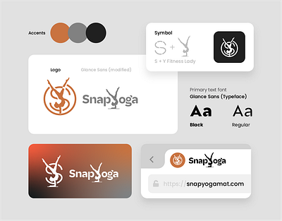 Yoga text logo - unique branding elegant logo