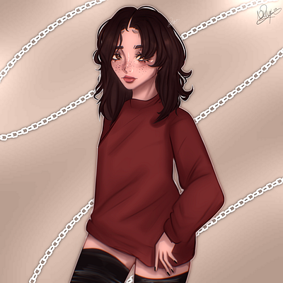 red sweater
