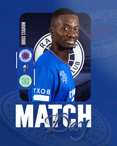 Match day flyer branding celtic design football graphic design logo matchday rangers