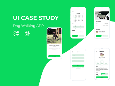 Dog Walking App - Mobile UI Design figma ui