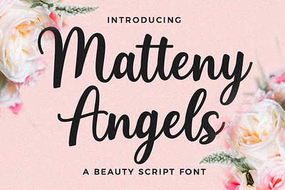 Matteny Angels Script Font By Multype Studio branding design font fonts logo script font typedesign typeface