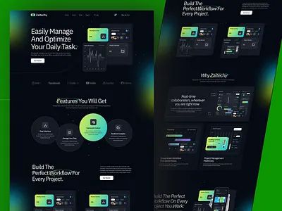 Zaitechy - SaaS Website Design branding design inspiration minimal design modern saas design no code no code website saas landing page saas template saas website saas website design tech startup design tech startup website tech website templates ui design uiux for saas ux ui design web design webflow webflow saas template webflow template