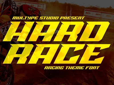 Hard Race Racing Font By Multype Studio automotive branding design font fonts logo race racing script font typedesign typeface