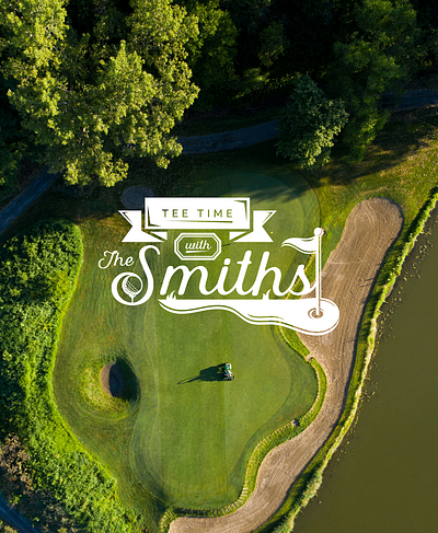 Tee Time with The Smiths (white) branding design golf graphic design logo logo design