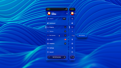 Glassmorphism Dashboard dashboard glass glassmorphism macos sidebar tooltip ui ui kit