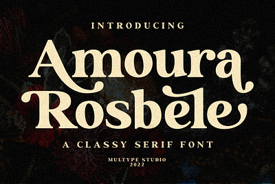 Amoura Rosbele Modern Serif Font By Multype Studio branding design font fonts logo script font typedesign typeface